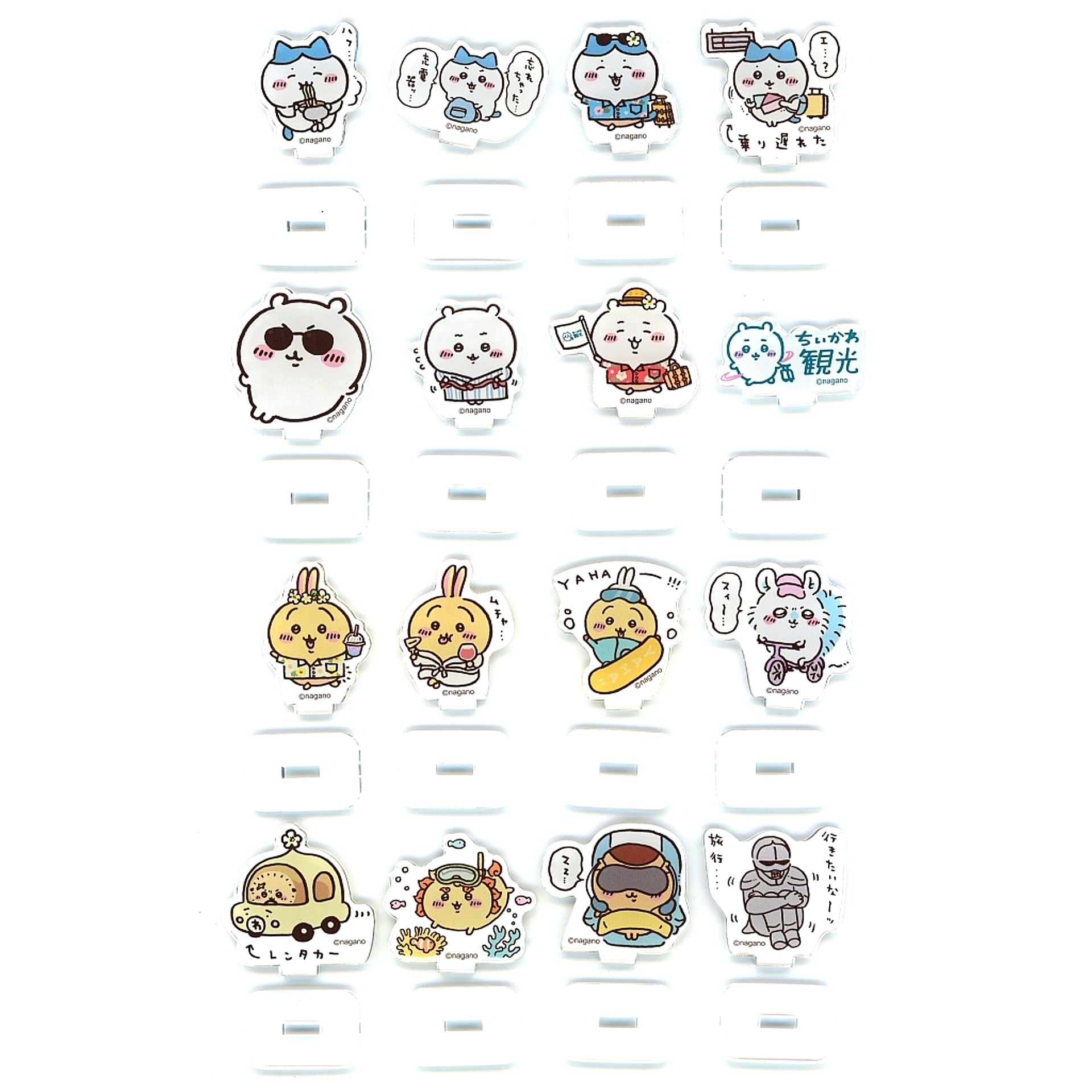 Set of 16 Chiikawa Chiikawa Tourism Acrylic Stand in Capsule [USED]
