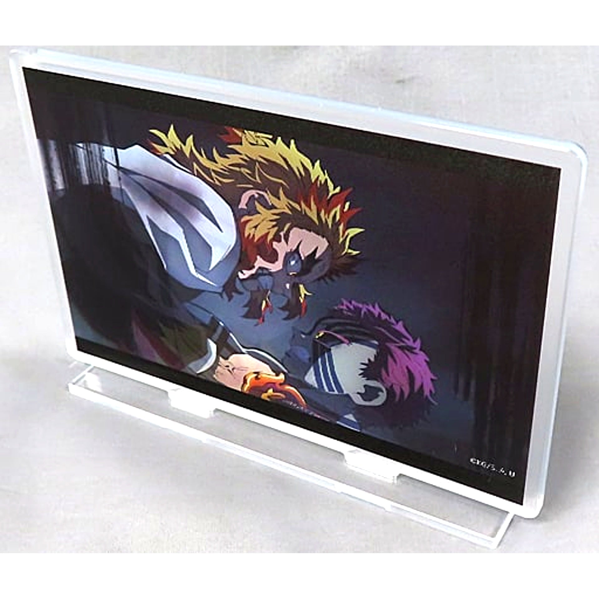 Kyojuro Rengoku & Ruka Rengoku Rengoku Family Remembering Family Lenticular Acrylic Stand Demon Slayer: Kimetsu no Yaiba Mugen Train Arc / Entertainment District Arc Character Picture Scroll Cafe in ufotable Cafe x Machi Asobi Cafe 2nd Term [USED]