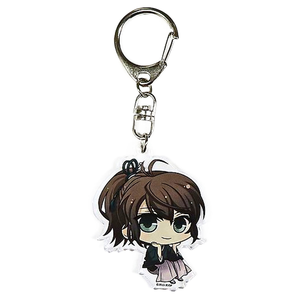 Hakuouki: Kyoto Winds Hachiro Iba Newly Drawn Chibi Character Acrylic Keychain Otomate Official Online Shopping Limited PS Vita Software Bundled Bonus Keychains [USED]