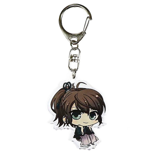 Hakuouki: Kyoto Winds Hachiro Iba Newly Drawn Chibi Character Acrylic Keychain Otomate Official Online Shopping Limited PS Vita Software Bundled Bonus Keychains [USED]