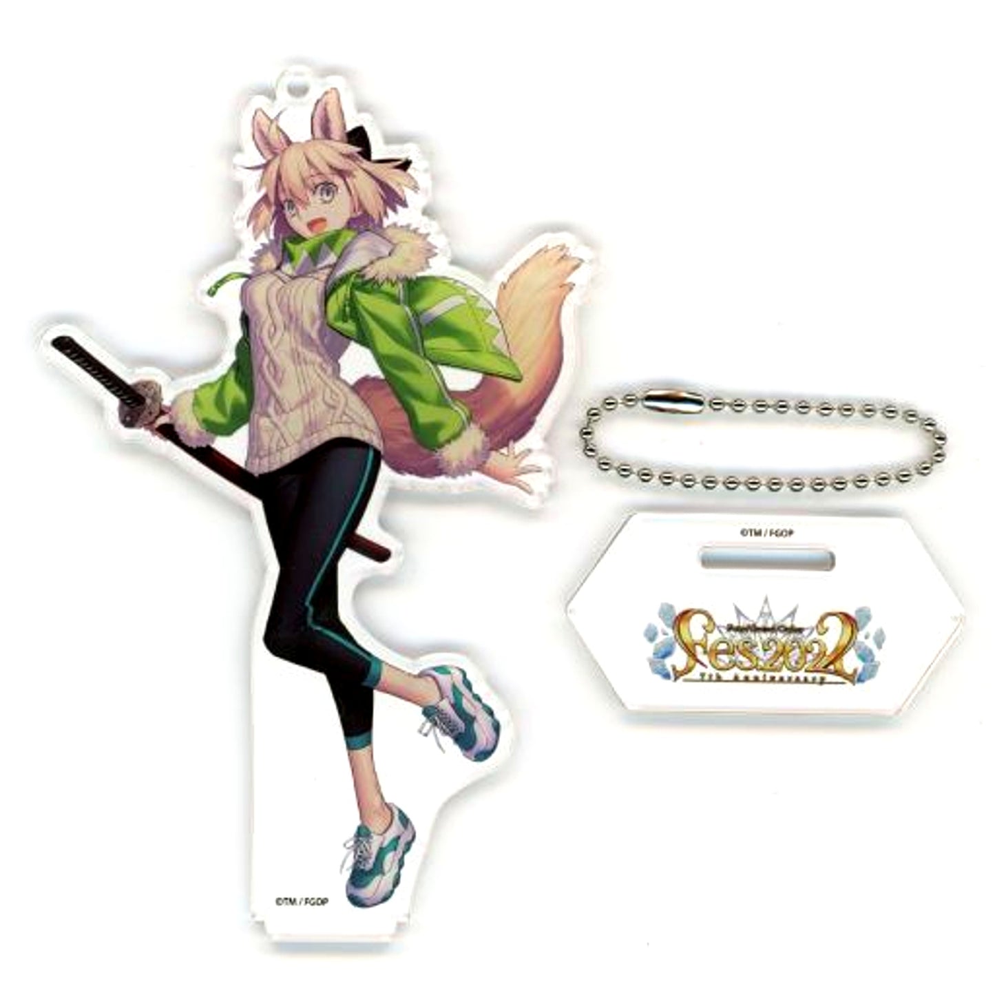 Saber/Okita Souji Servant Specific Newly Drawn Illustration Acrylic Mascot Fate/Grand Order Fes 2022 7th Anniversary [USED]