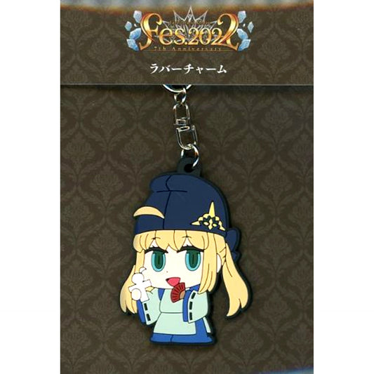 Caster Artoria Caster Riyo Drawn Illustration Rubber Charm Fate/Grand Order Fes. 2022 7th Anniversary [USED]