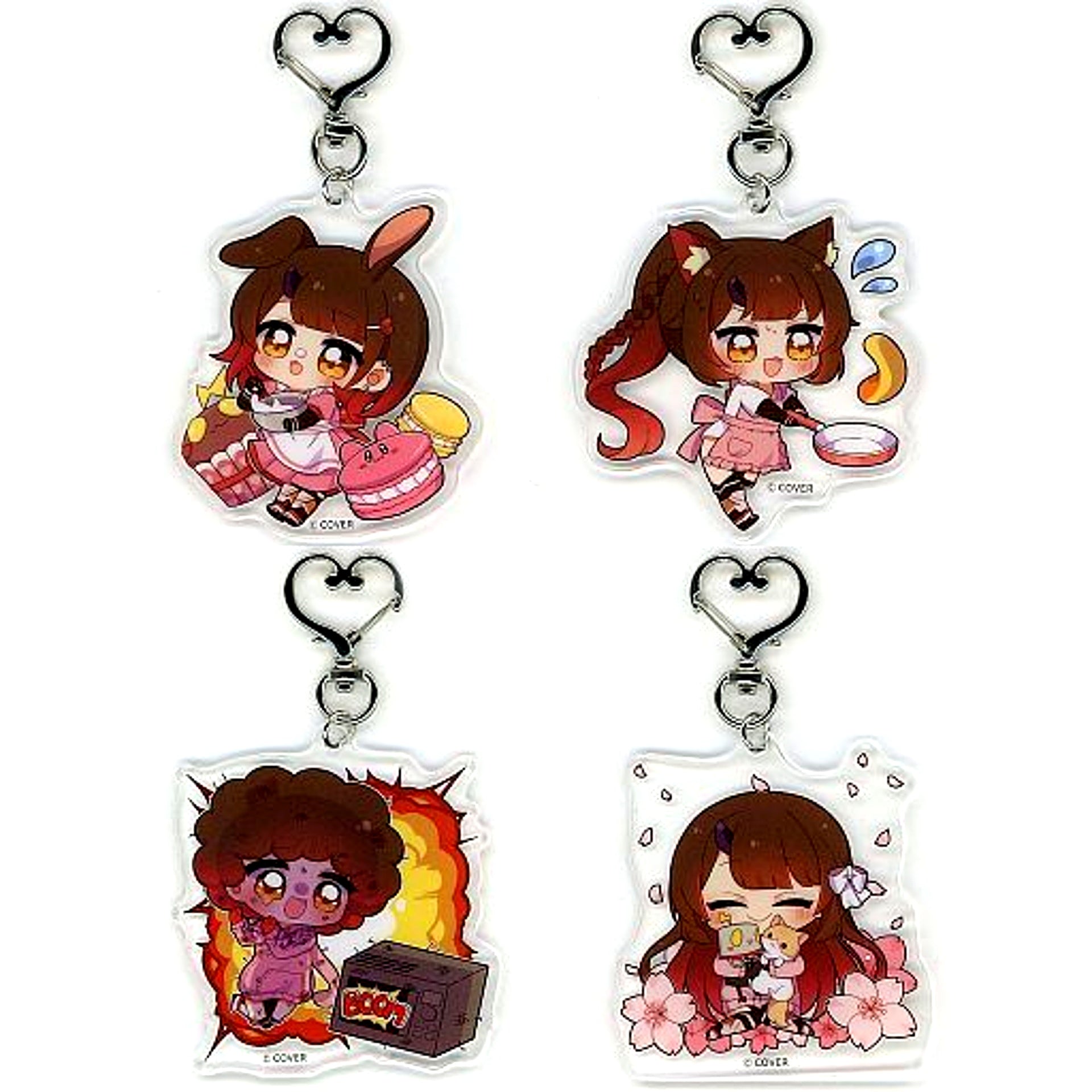 Set of 4 Roboco-san Hololive 4th Anniv Random Acrylic Keychain [USED]