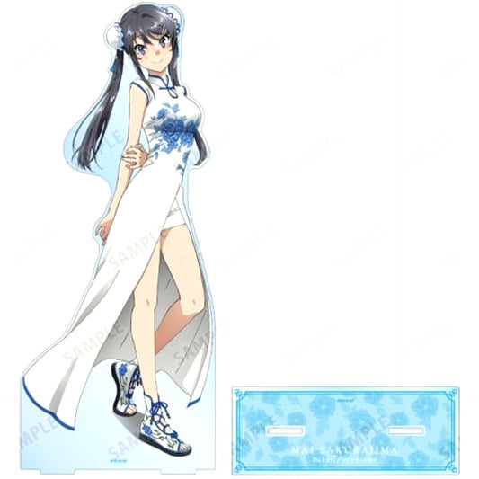 Mai Sakurajima China Dress Ver. Illustration Extra Large Acrylic Stand Rascal Does Not Dream of Bunny Girl Senpai [USED]