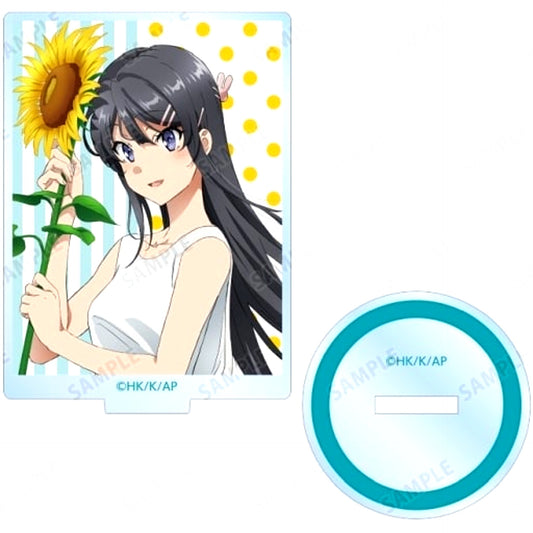 Mai Sakurajima A Rascal Does Not Dream of Bunny Girl Senpai Illustration Sunflower and White Dress Acrylic Stand [USED]