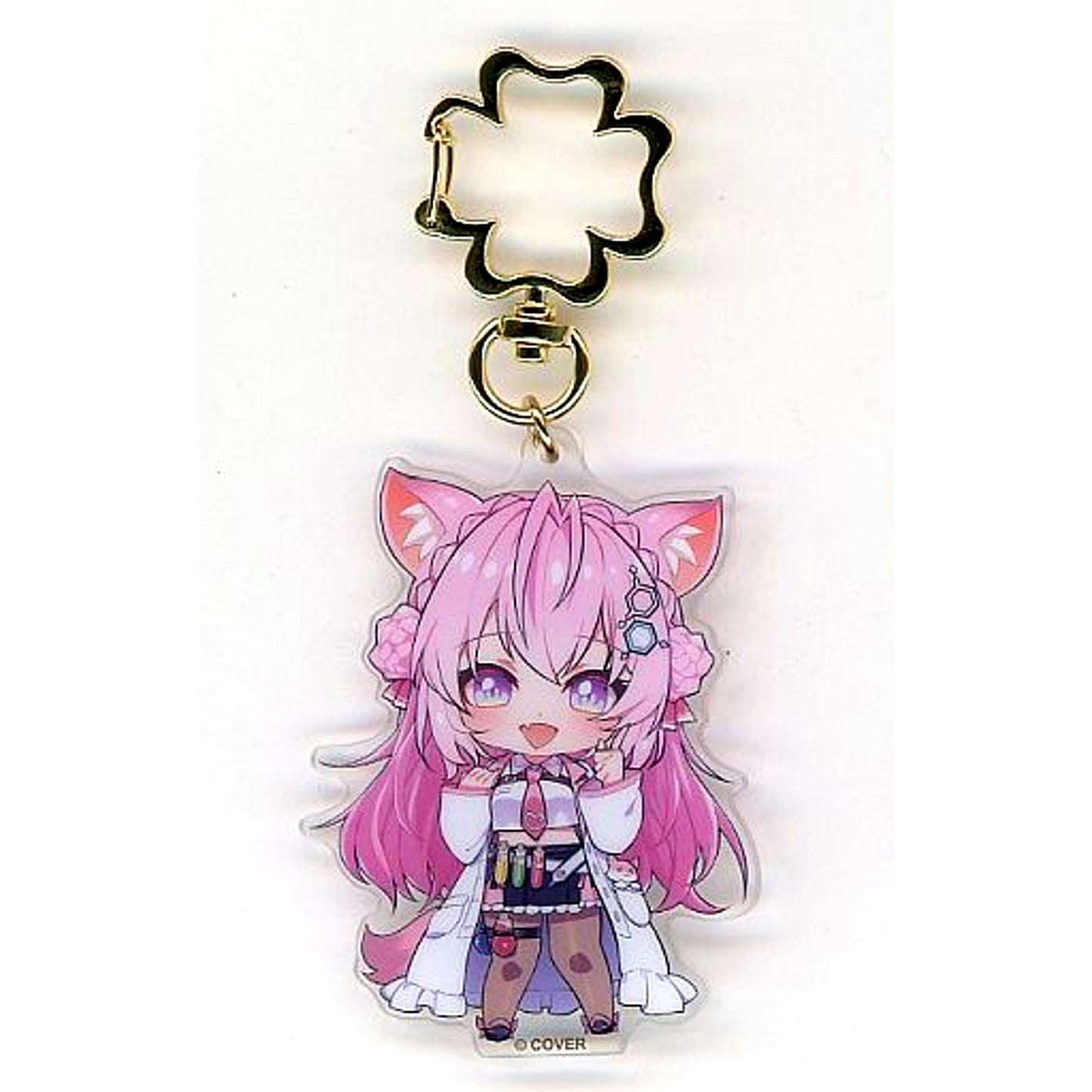 Hakui Koyori Both Arms Up Pose Virtual YouTuber Hololive Hakui Koyori Birthday Celebration 2022 Cutest Random Acrylic Keychain [USED]