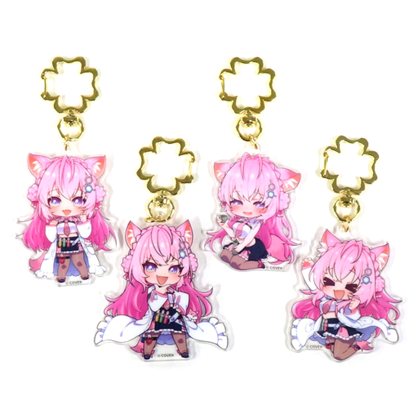 Set of 4 Hakui Koyori Hololive Saikawa Random Acrylic Keychain Birthday Anniversary 2022 [USED]