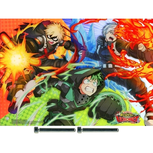 Izuku Midoriya, Katsuki Bakugo & Shoto Todoroki My Hero Academia: World Heroes' Mission Acrylic Board Namco Campaign Toru Mo Winner Item [USED]