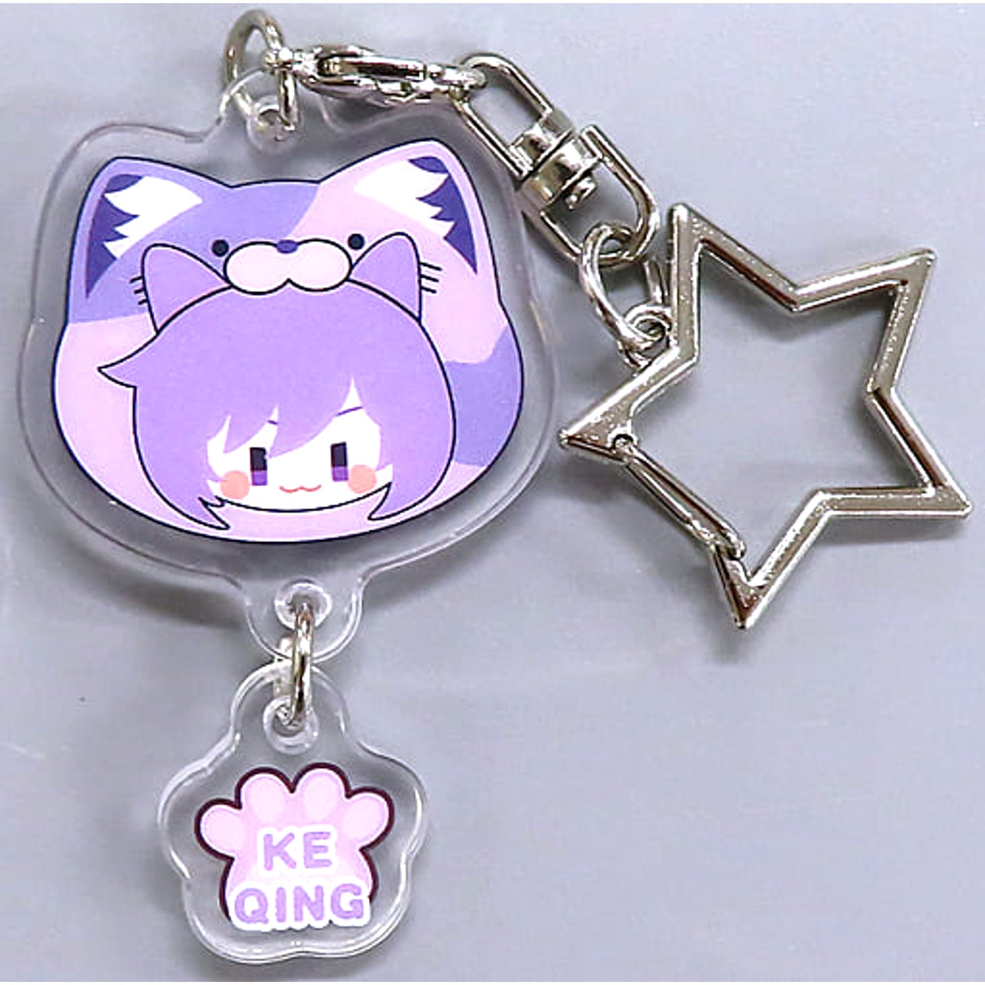 Genshin Keqing Teyvat Zoo Series Acrylic Keychain Keychains [USED]