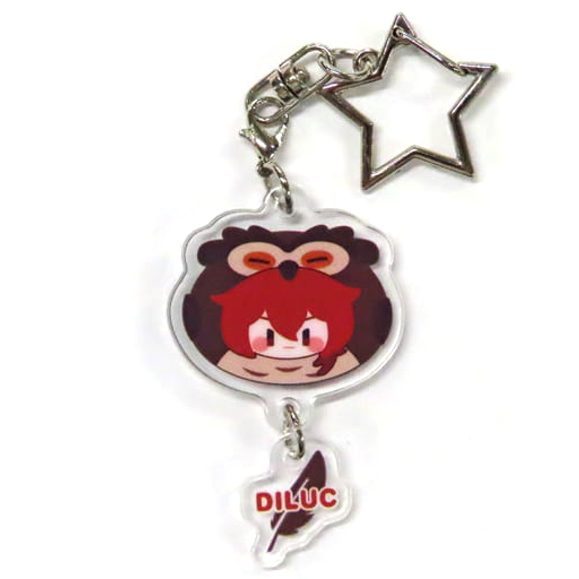 Genshin Diluc Teyvat Zoo Series Acrylic Keychain Keychains [USED]