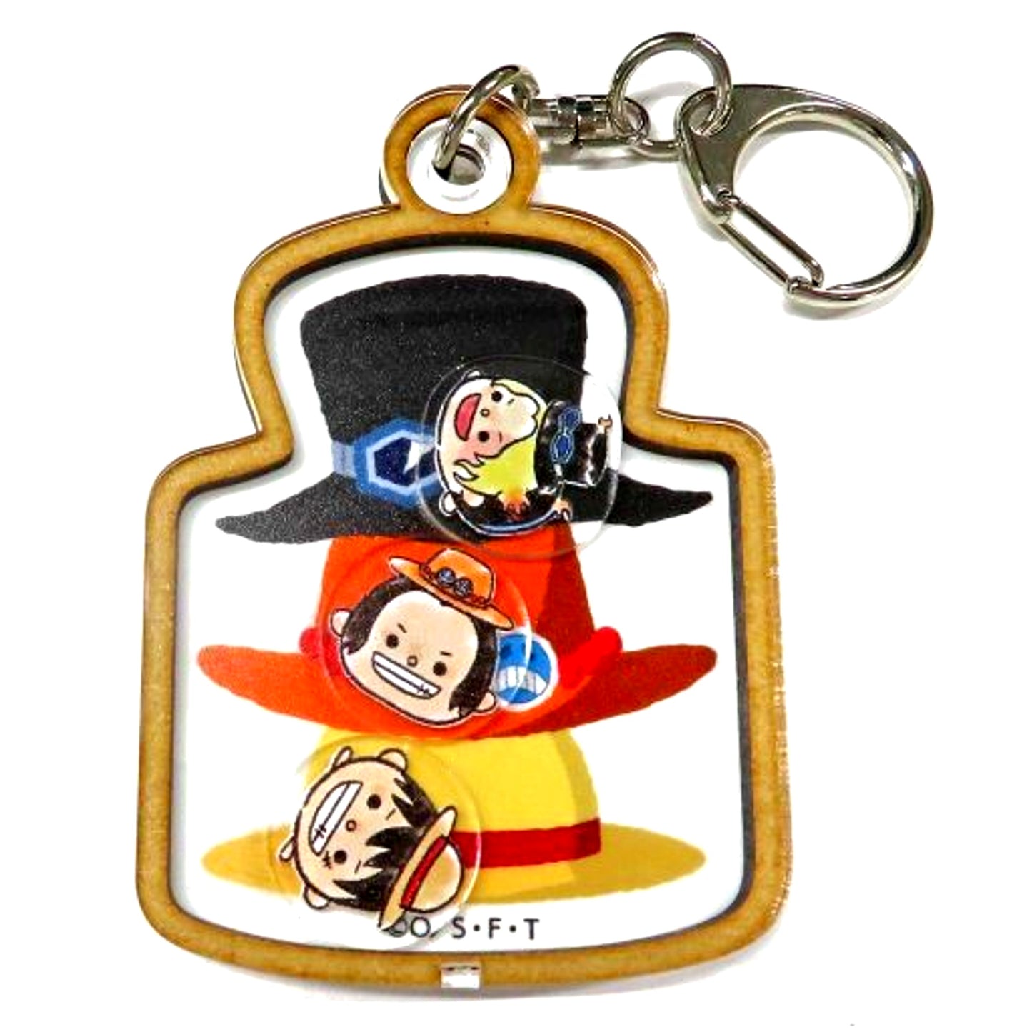 Three Brothers One Piece Shaka Shaka Keychain [USED]