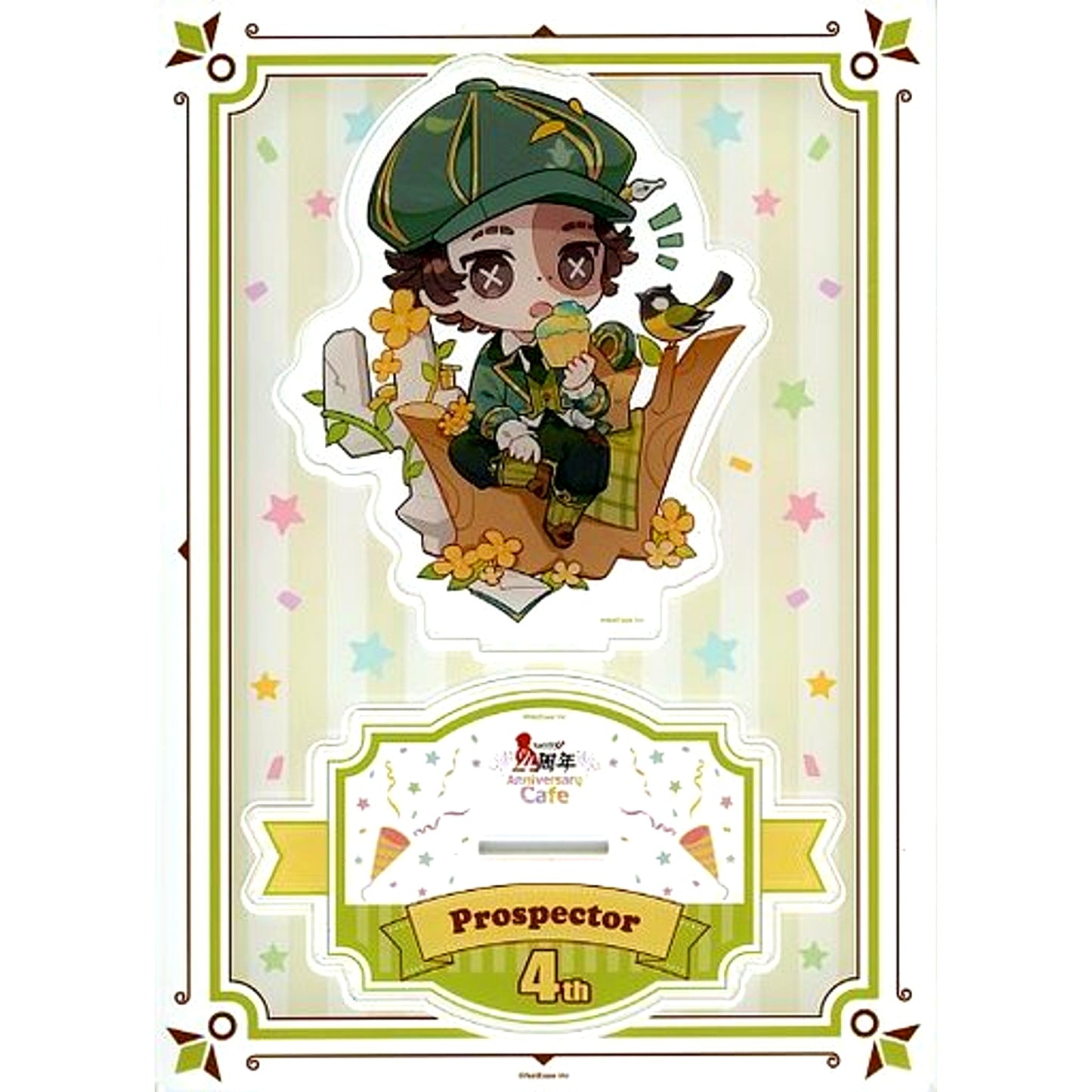 Prospector Norton Campbell Identity V BIG Acrylic Stand Permanent Cafe in SWEETS PARADISE 6th 4th Anniversary Cafe [USED]
