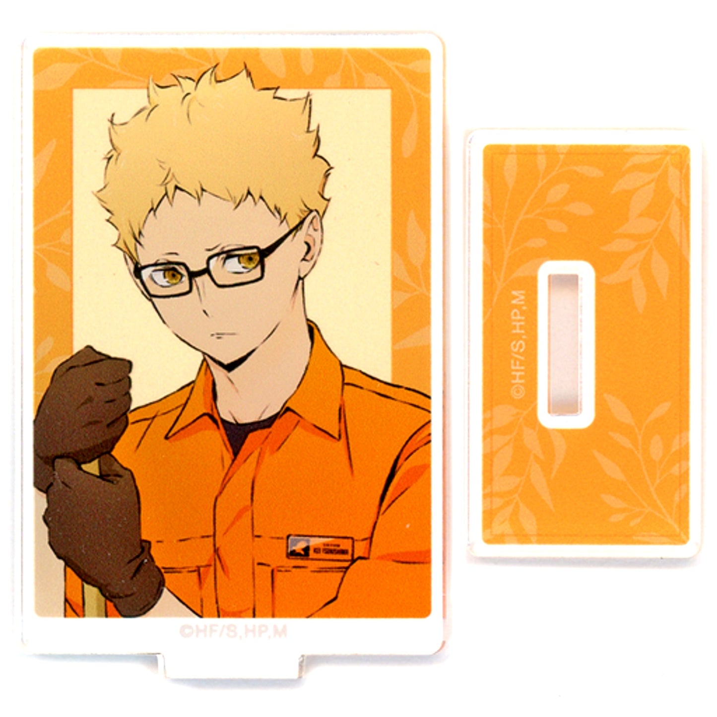 Kei Tsukishima Haikyu!! x Tobu Zoo 2022 Tobu Zoo Collaboration Newly Drawn Illustration Part 2 Zookeeper Ver. Trading Acrylic Stand [USED]