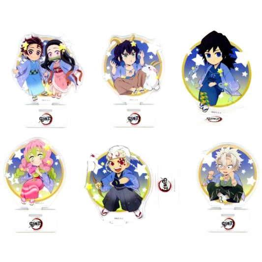 Set of 6 A Demon Slayer x ufotable Cafe x Machi Asobi CAFE 12 Constellations Event 2022 Random Acrylic Stand [USED]