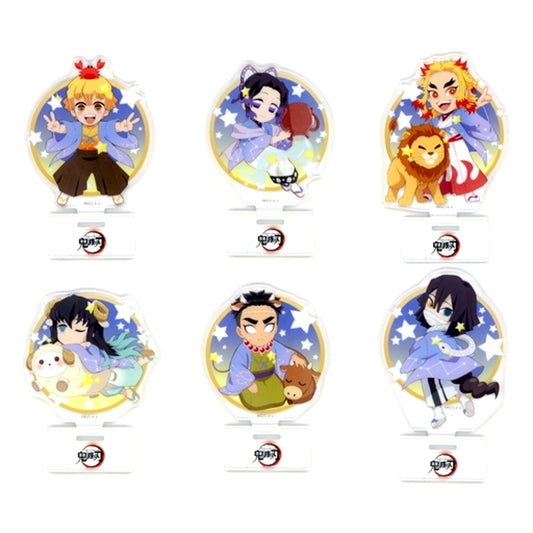 Set of 6 B Demon Slayer x ufotable Cafe x Machi Asobi CAFE 12 Constellations Event 2022 Random Acrylic Stand [USED]