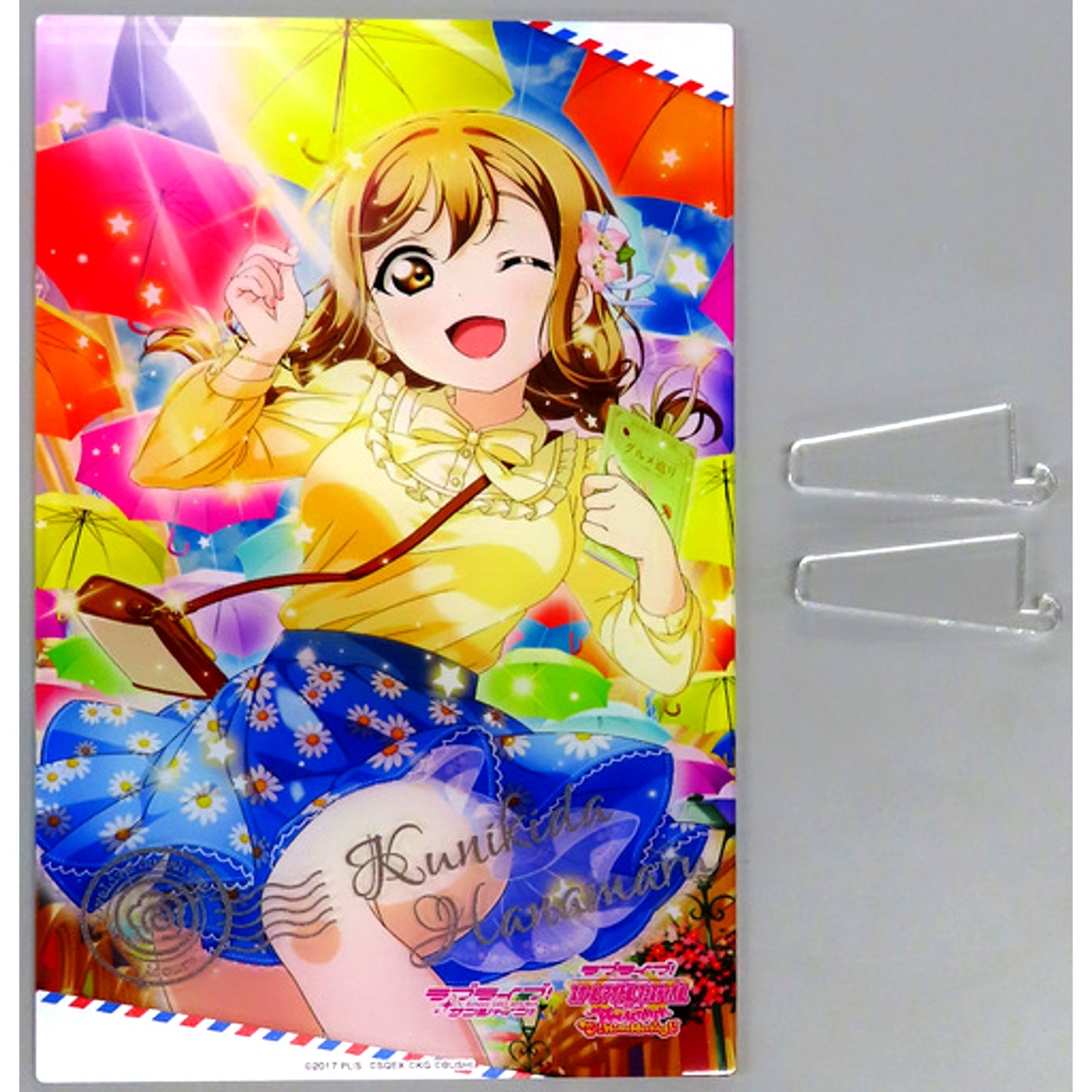 Hanamaru Kunikida SIF AC Birthday Skill Card 2020 A Prize Acrylic Board Love Live! Sunshine!! Love Live! Series x Atre Akihabara Mini Game Birthday Present for Aqours [USED]