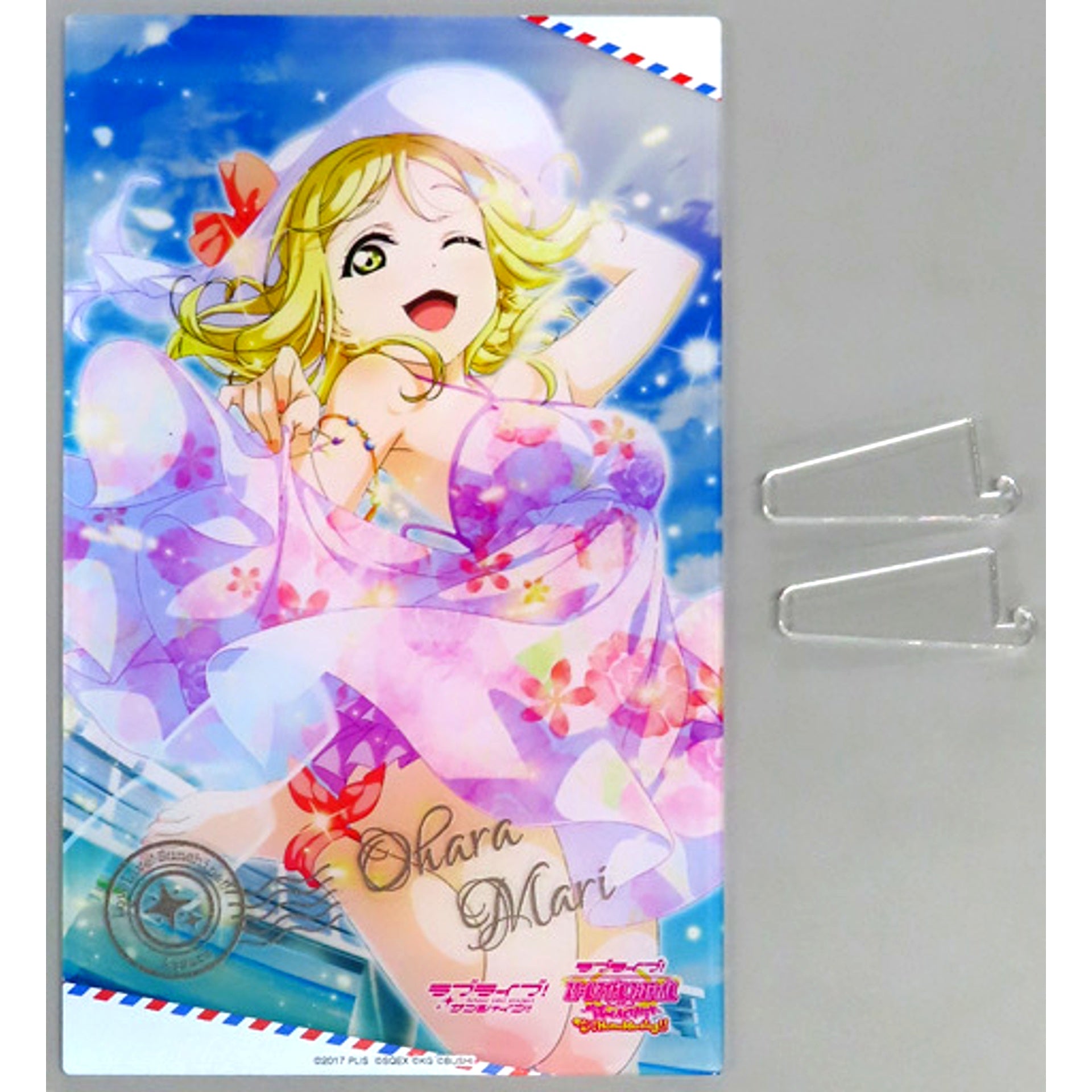 Mari Ohara SIF AC Birthday Skill Card 2020 A Prize Acrylic Board Love Live! Sunshine!! Love Live! Series x Atre Akihabara Mini Game Birthday Present for Aqours [USED]