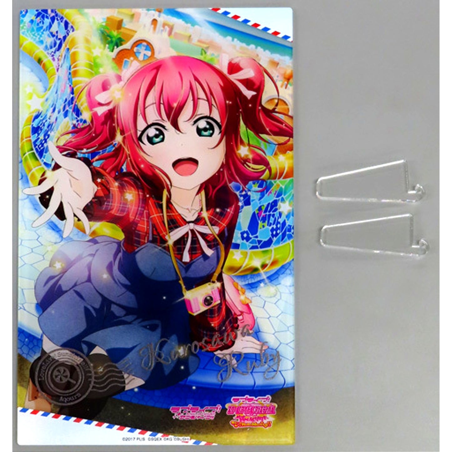 Ruby Kurosawa SIF AC Birthday Skill Card 2020 A Prize Acrylic Board Love Live! Sunshine!! Love Live! Series x Atre Akihabara Mini Game Birthday Present for Aqours [USED]