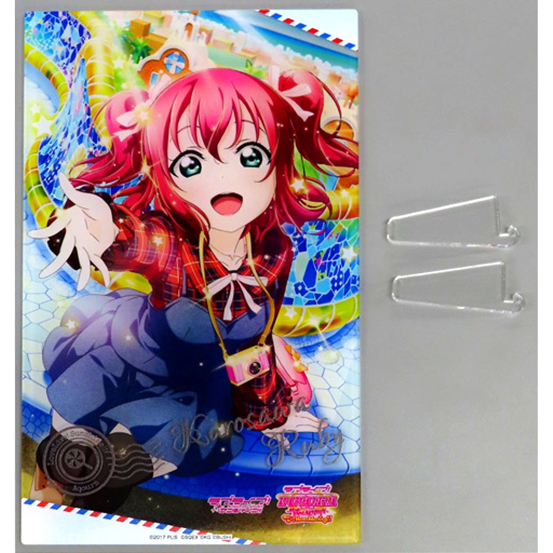 Ruby Kurosawa SIF AC Birthday Skill Card 2020 A Prize Acrylic Board Love Live! Sunshine!! Love Live! Series x Atre Akihabara Mini Game Birthday Present for Aqours [USED]