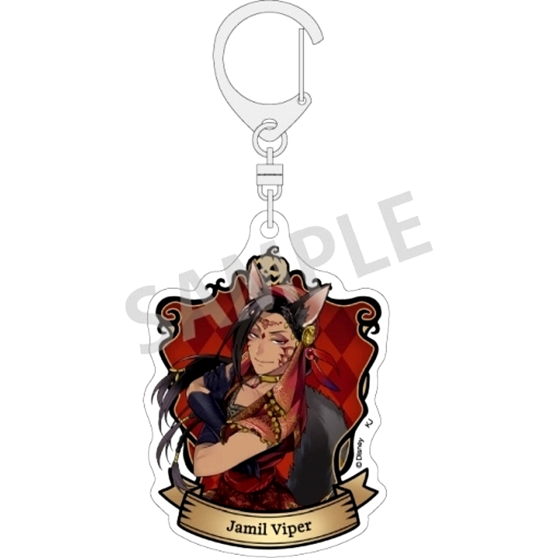 Jamil Viper Scary Dress Ver. Disney Twisted-Wonderland Trading Acrylic Keychain Vol. 2 [USED]