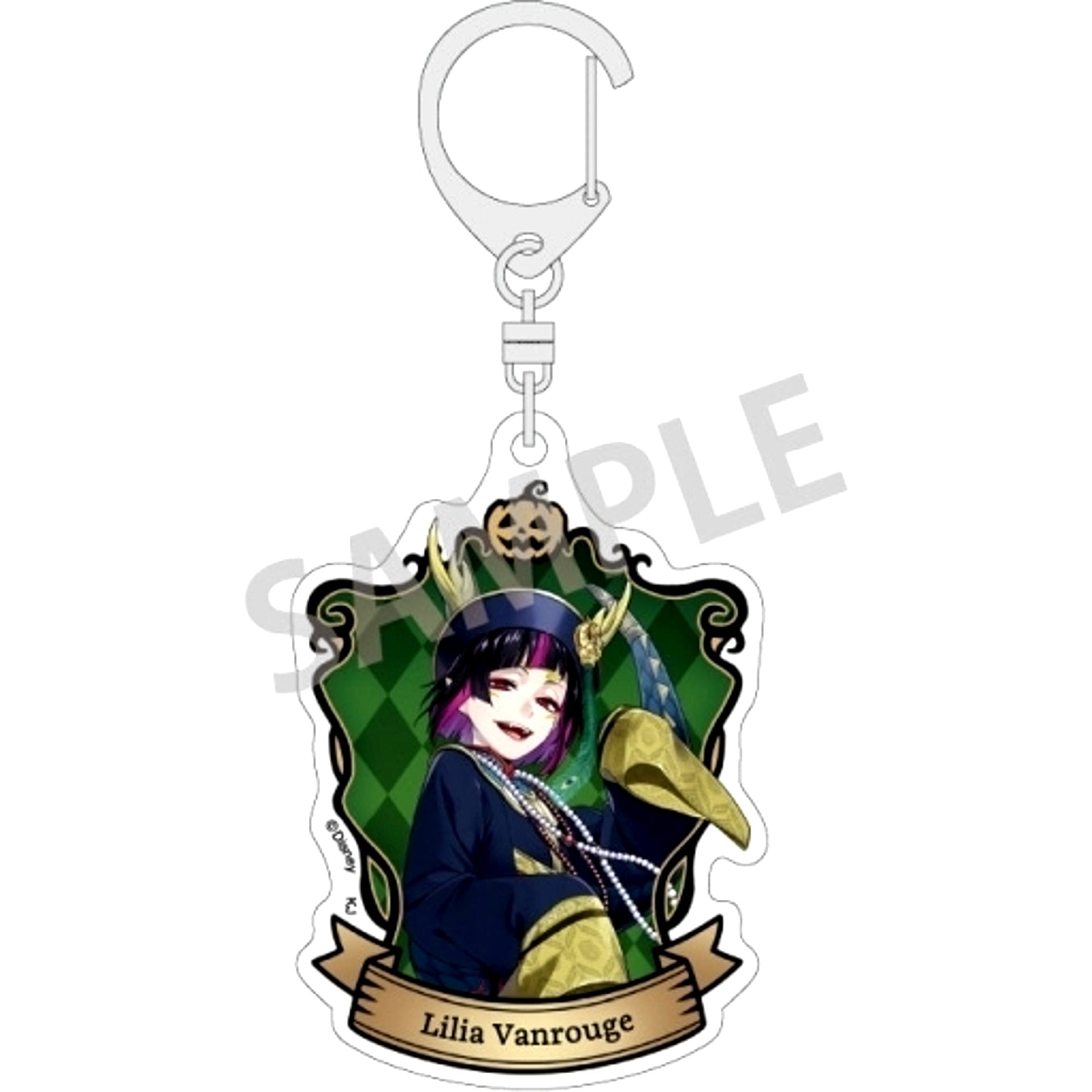 Lilia Vanrouge Scary Dress Ver. Disney Twisted-Wonderland Trading Acrylic Keychain Vol. 2 [USED]