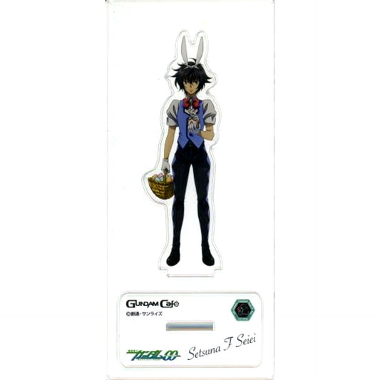 Setsuna F. Seiei Model Sheet AS Acrylic Stand Mobile Suit Gundam 00 Easter Fair Gundam Cafe Limited [USED]