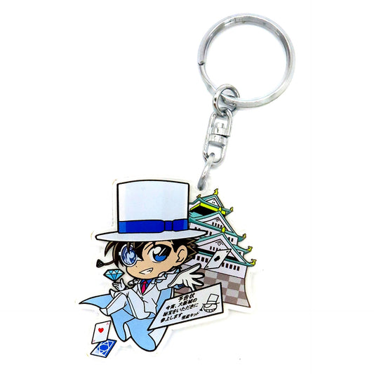 Kaito Kid Osaka Sightseeing Ver. Detective Conan Acrylic Keychain Osaka Castle Honjin Special Shop [USED]