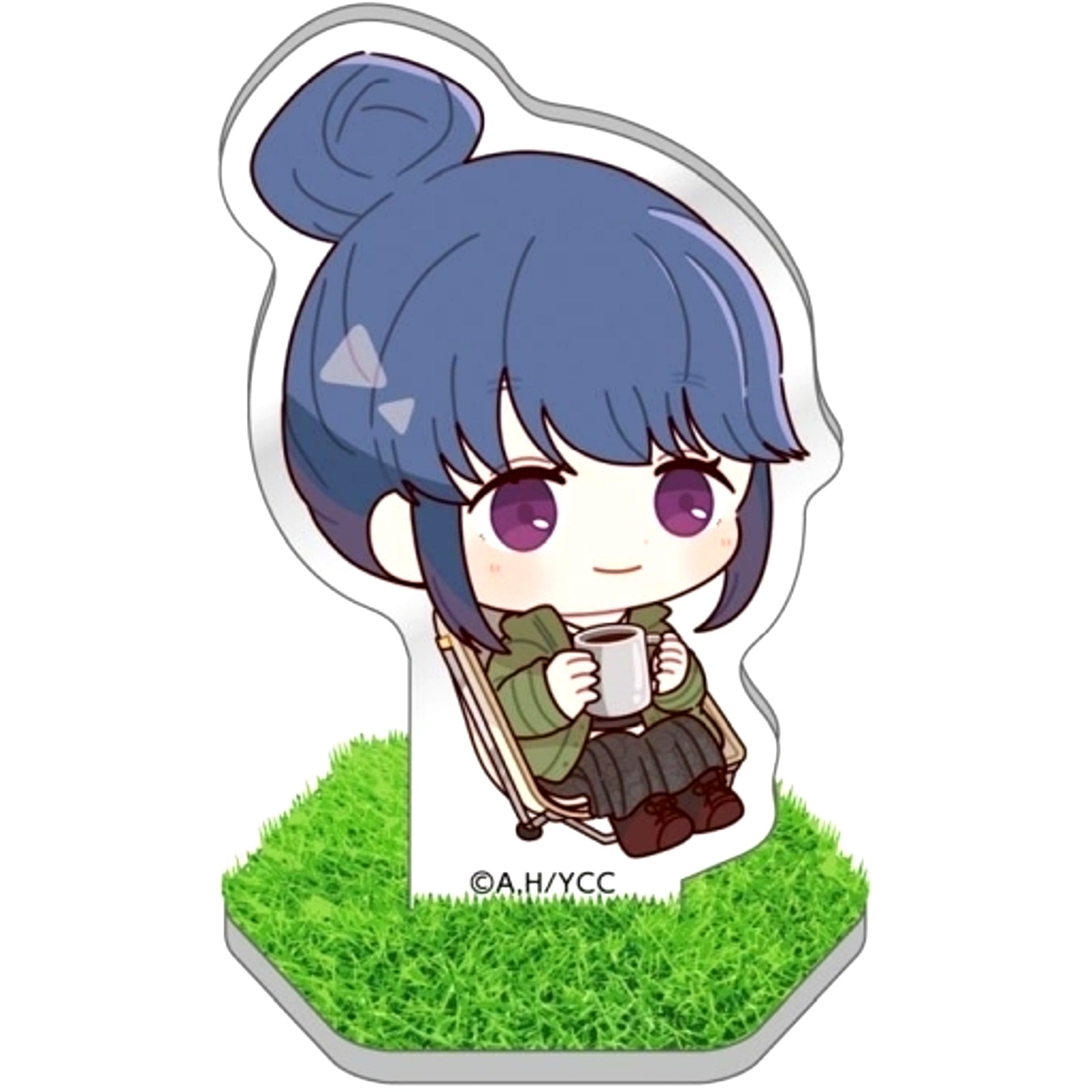 Rin Shima Sitting Yuru Camp Trading Grass Acrylic Stand [USED]