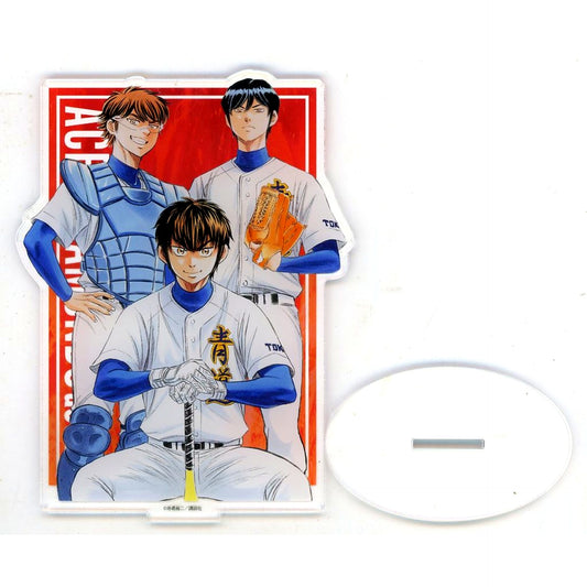Eijun Sawamura and Satoru Furuya and Kazuya Miyuki Ace of Diamond act II DMM Scratch! B-6 Prize Character Acrylic Figure [USED]