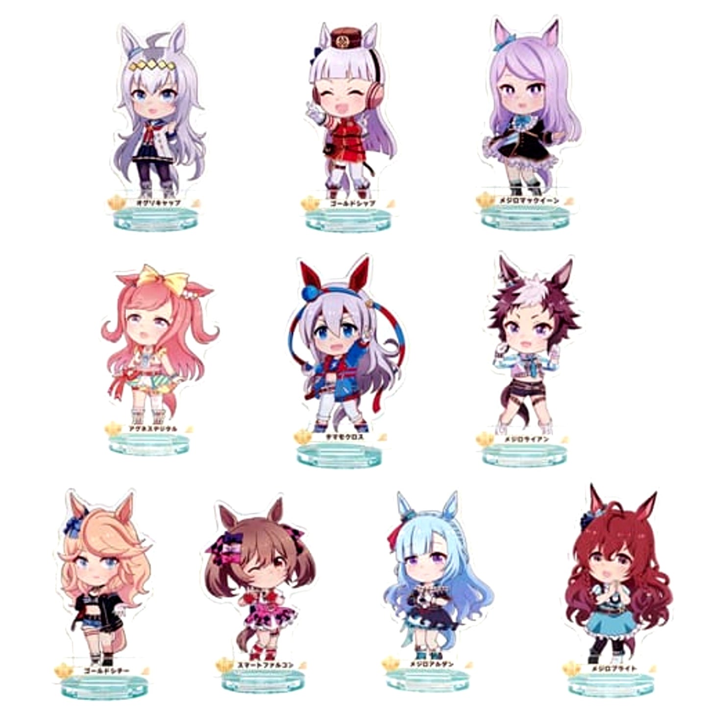 Uma Musume Pretty Derby Set of 10 Normal Paddock Pose! Acrylic Stand 2 [USED]
