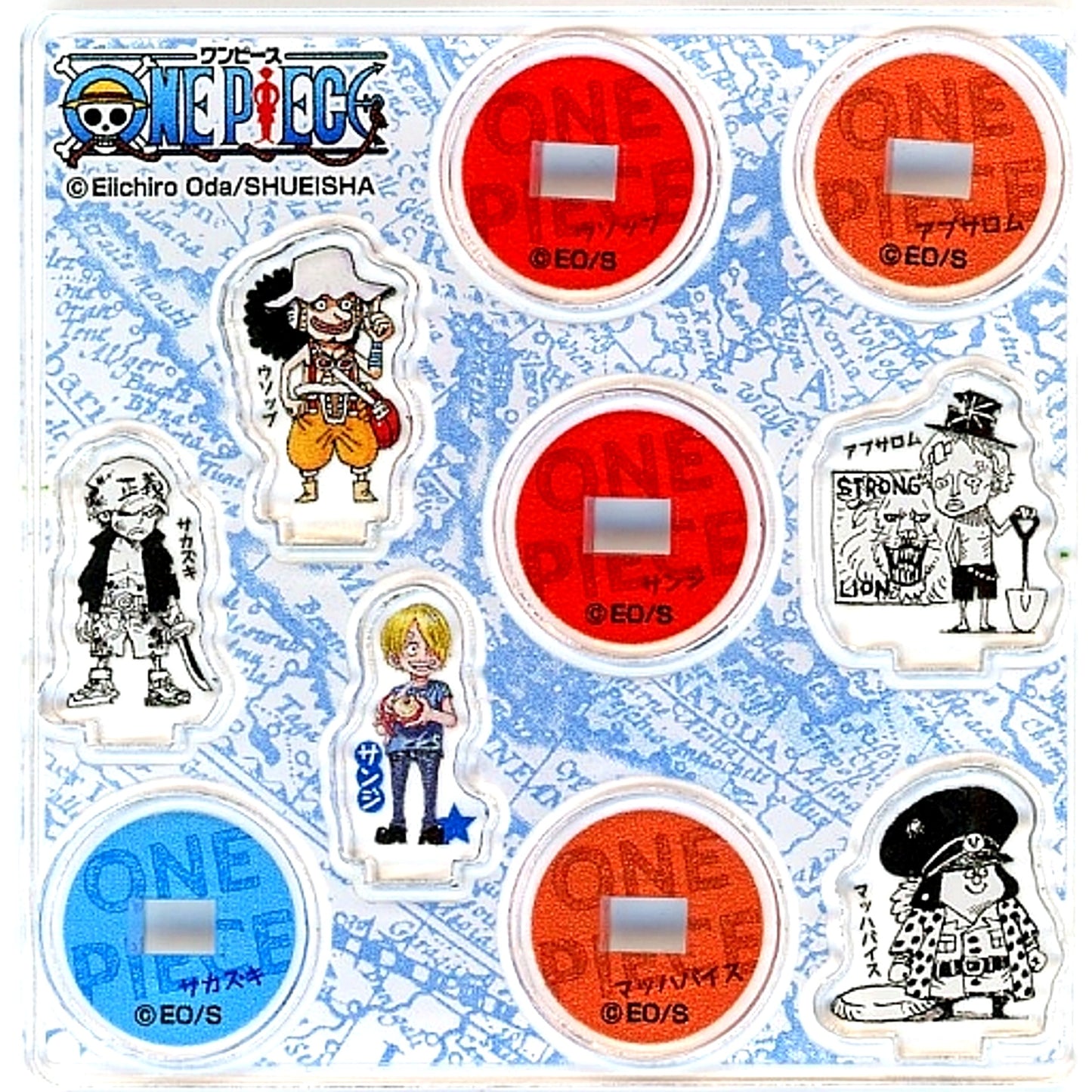 Sakazuki & Sanji Child & Usopp & Absalom & Machvise One Piece Acrylic mini mini Figure Part 2 [USED]