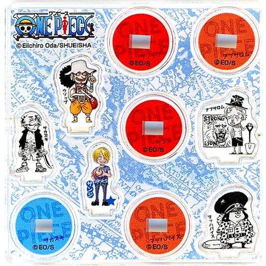 Sakazuki & Sanji Child & Usopp & Absalom & Machvise One Piece Acrylic mini mini Figure Part 2 [USED]