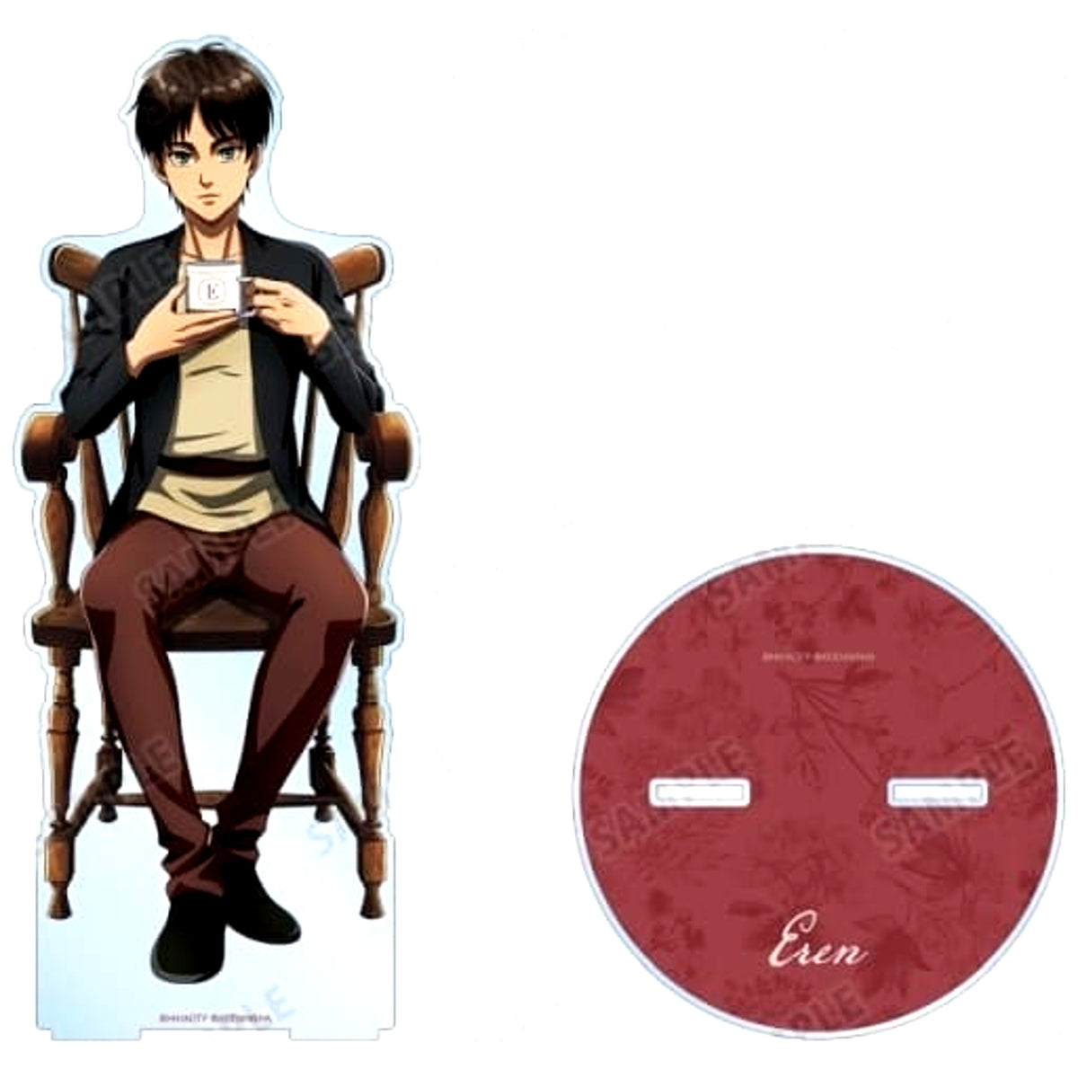 Eren Yeager Illustration Tea Time Ver. Attack on Titan Soldiers Tea Time in Animate Oversized Acrylic Stand [USED]