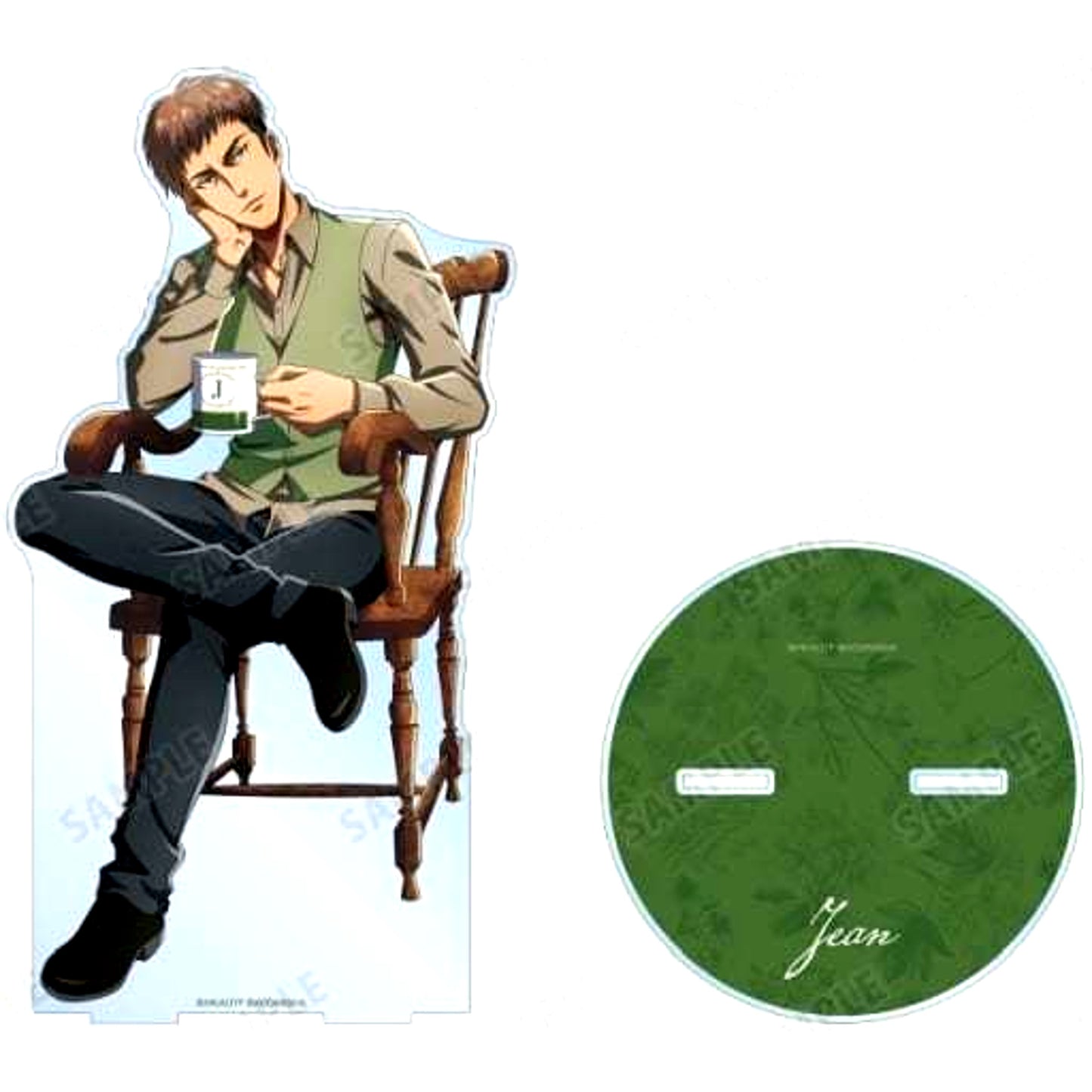 Jean Kirstein Illustration Tea Time Ver. Attack on Titan Soldiers Tea Time in Animate Oversized Acrylic Stand [USED]