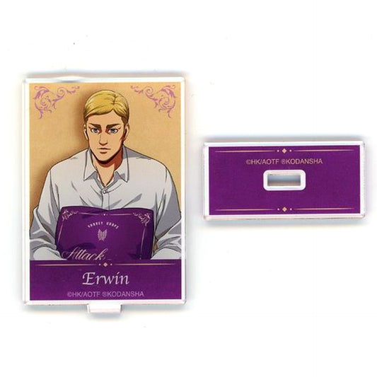 Erwin Smith Upper Body Relax Ver. Illustration Trading Acrylic Stand Attack on Titan Soldiers' Tea Time in Animate [USED]