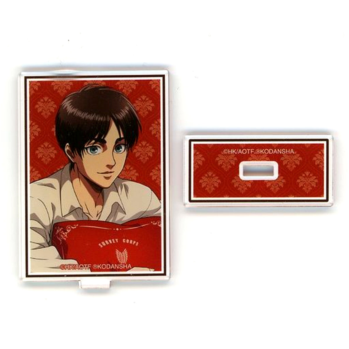 Eren Yeager Close-up Attack on Titan Soldiers Tea Time in Animate Illustration Relax Ver. Trading Acrylic Stand [USED]