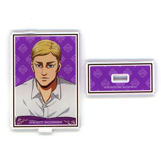 Erwin Smith Close-up Relax Ver. Attack on Titan Soldiers Tea Time in Animate Illustration Trading Acrylic Stand [USED]