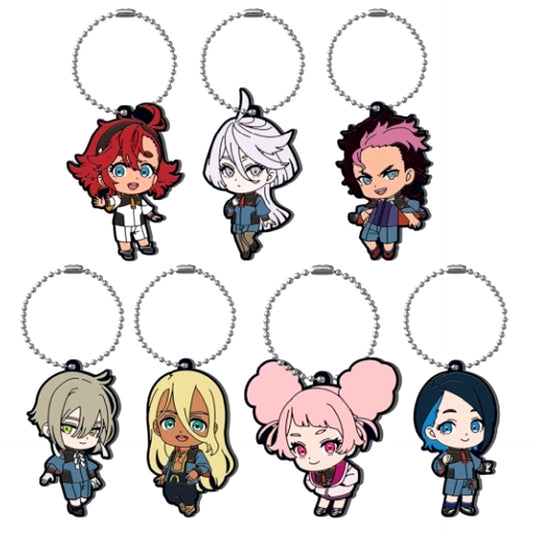 Set of 7 Mobile Suit Gundam The Witch from Mercury Capsule Rubber Mascot [USED]