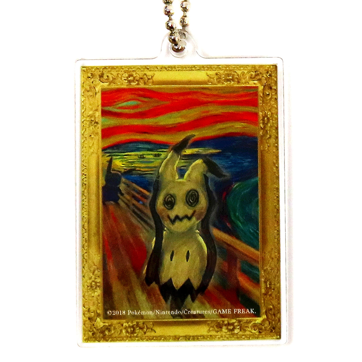 Mimikyu Munch Exhibition x Pokemon The Scream Pokemon Keychain [USED]