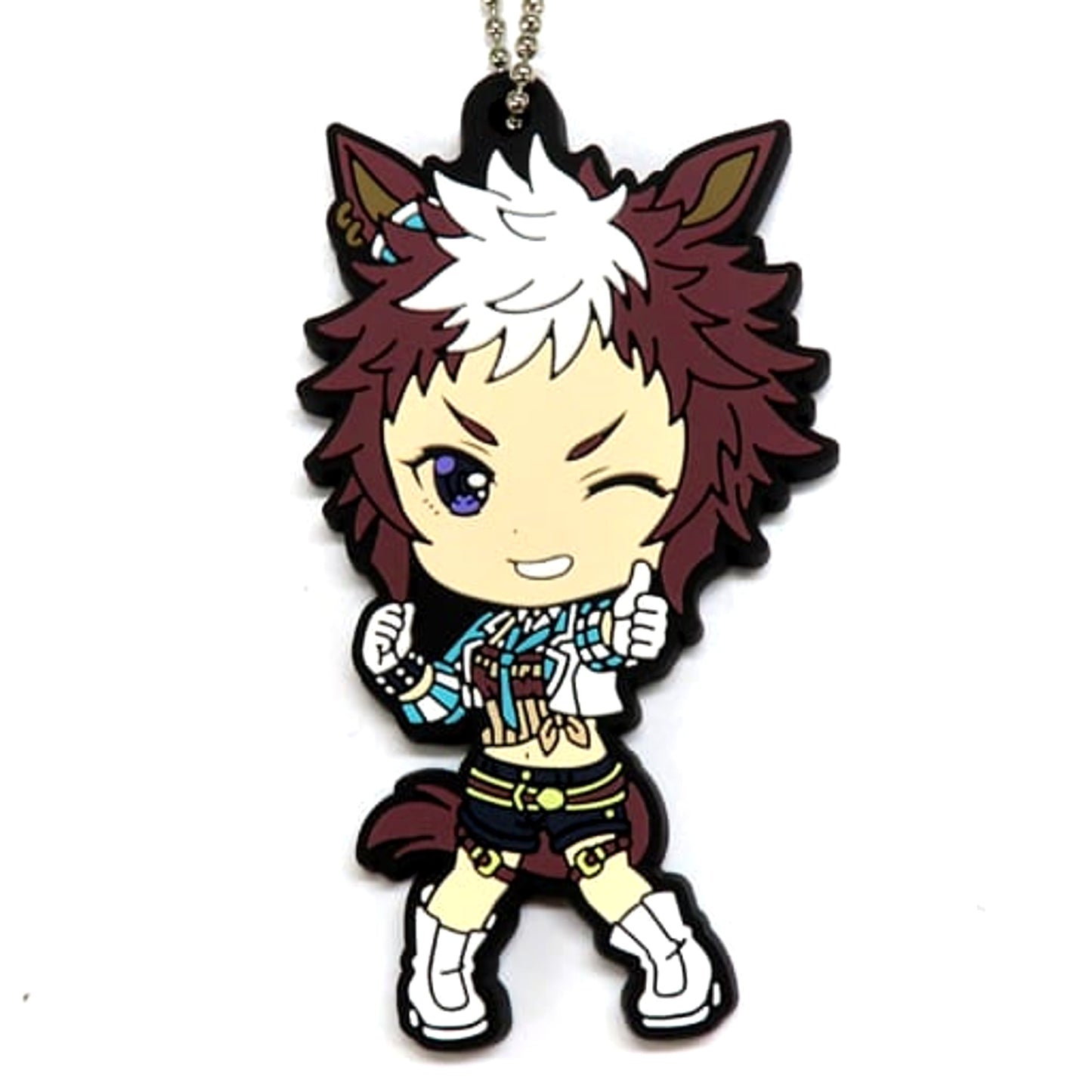 Umamusume: Pretty Derby Mejiro Ryan Ichiban Kuji Part 2 Rubber Mascot Kyunchara Illustrations Prize I Keychains [USED]