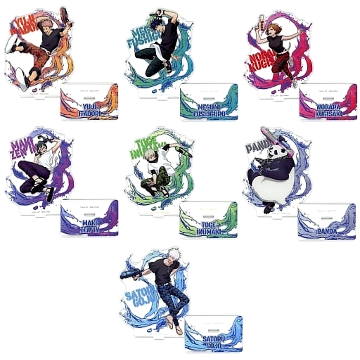 Jujutsu Kaisen Nobara Kugisaki & Others All 7 Types Set Sega Lucky Kuji Splash x Battle Acrylic Stand Prize I [USED]