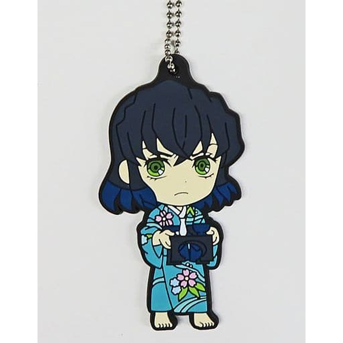 Demon Slayer: Kimetsu no Yaiba Inoko Inosuke Hashibira Ichiban Kuji Town Where Demons Live Rubber Mascot Kyunchara Illustrations Prize H Keychains [USED]