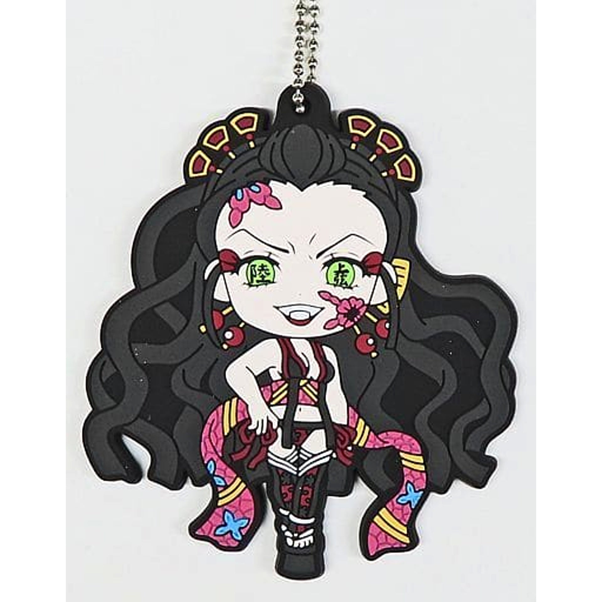 Demon Slayer: Kimetsu no Yaiba Daki Black Hair Ichiban Kuji Town Where Demons Live Rubber Mascot Kyunchara Illustrations Prize H Keychains [USED]