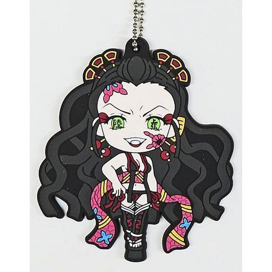 Demon Slayer: Kimetsu no Yaiba Daki Black Hair Ichiban Kuji Town Where Demons Live Rubber Mascot Kyunchara Illustrations Prize H Keychains [USED]