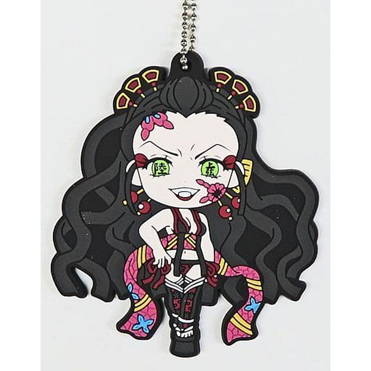 Demon Slayer: Kimetsu no Yaiba Daki Black Hair Ichiban Kuji Town Where Demons Live Rubber Mascot Kyunchara Illustrations Prize H Keychains [USED]