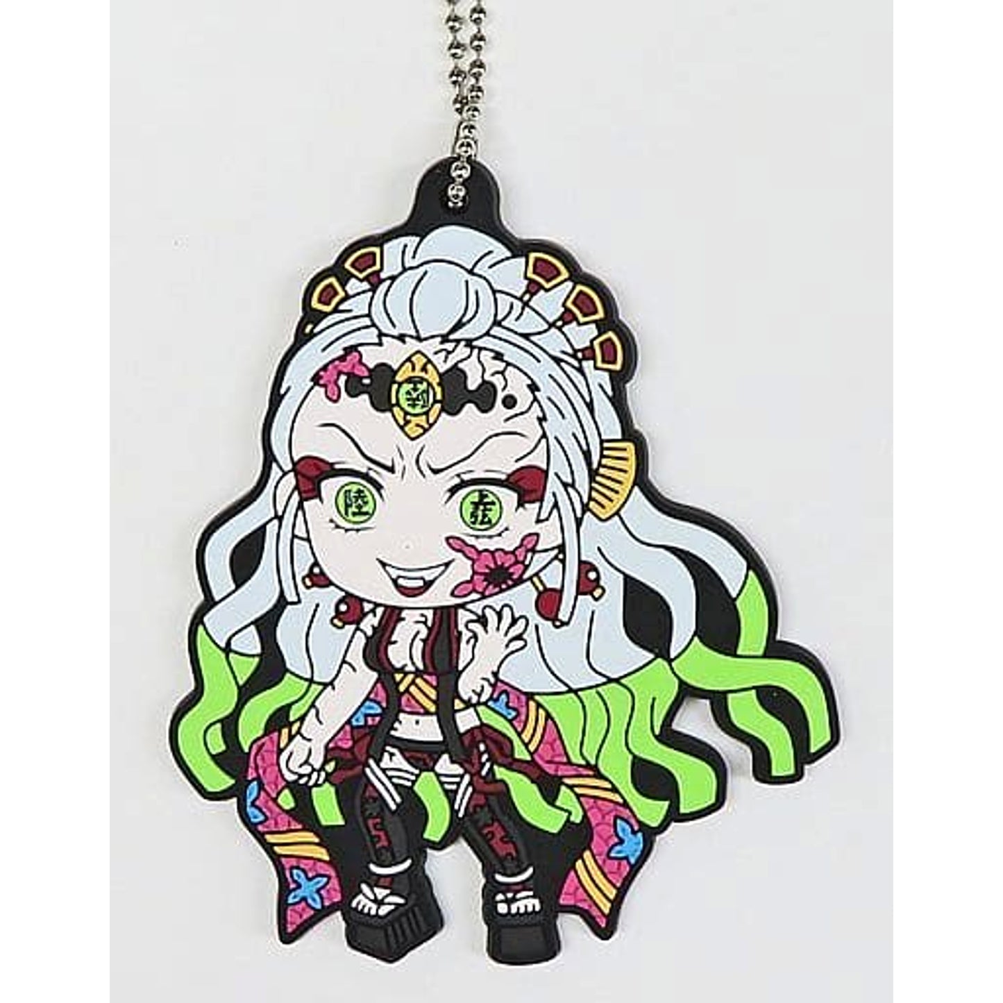 Demon Slayer: Kimetsu no Yaiba Daki Gray Hair Ichiban Kuji Town Where Demons Live Rubber Mascot Kyunchara Illustrations Prize H Keychains [USED]