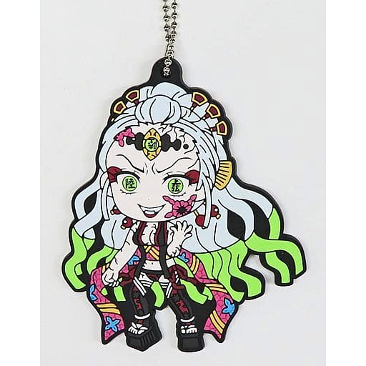 Demon Slayer: Kimetsu no Yaiba Daki Gray Hair Ichiban Kuji Town Where Demons Live Rubber Mascot Kyunchara Illustrations Prize H Keychains [USED]