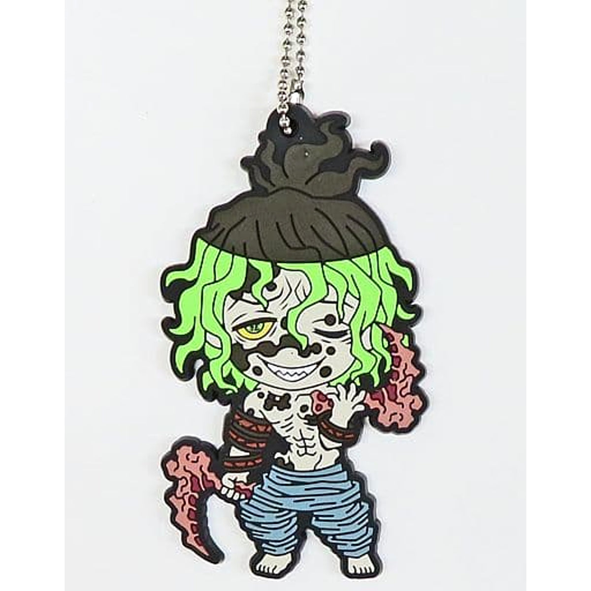 Demon Slayer: Kimetsu no Yaiba Gyuutarou Ichiban Kuji Town Where Demons Live Rubber Mascot Kyunchara Illustrations Prize H Keychains [USED]