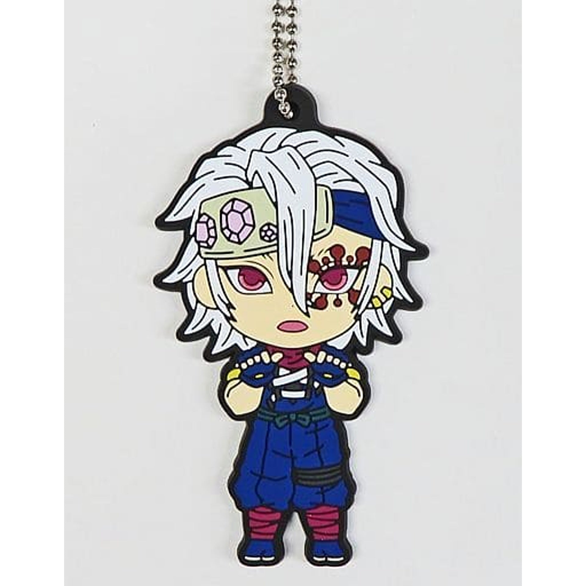 Demon Slayer: Kimetsu no Yaiba Tengen Uzui Secret Ichiban Kuji Town Where Demons Live Rubber Mascot Kyunchara Illustrations Prize H Keychains [USED]