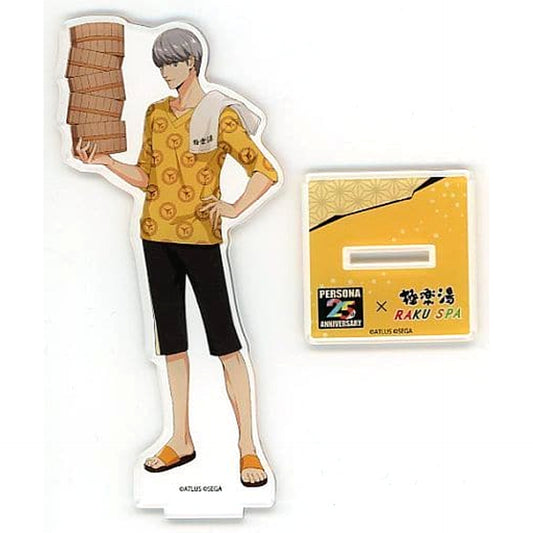 Persona 4 Protagonist Acrylic Stand Persona Series 25th Anniversary Gokurakuyu RAKU SPA Between Reality and Bath Exclusive Acrylic Stands [USED]